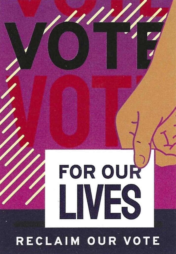 Vote for our lives graphic