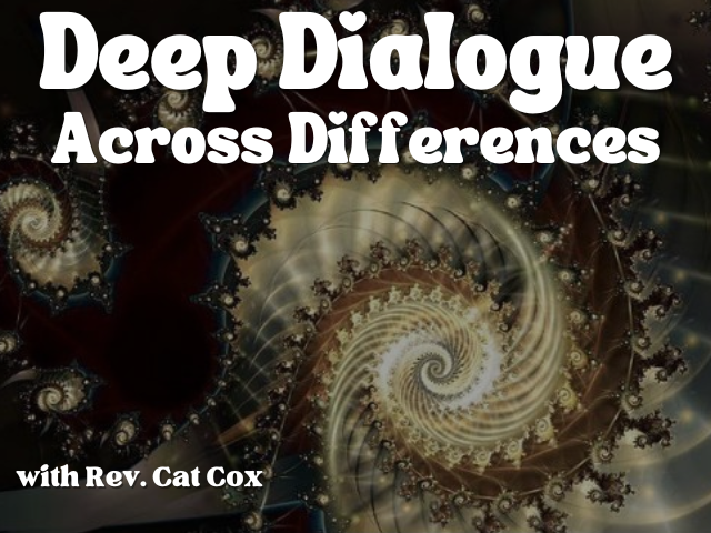 fractal of interior of spiral shell; "Deep Dialogue Across Differences with Rev. Cat Cox"